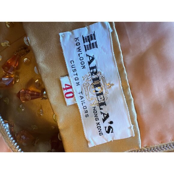 Vintage Angelas Beaded Sleeveless Top Size 40 US Med Glam Holiday - Picture 5 of 5